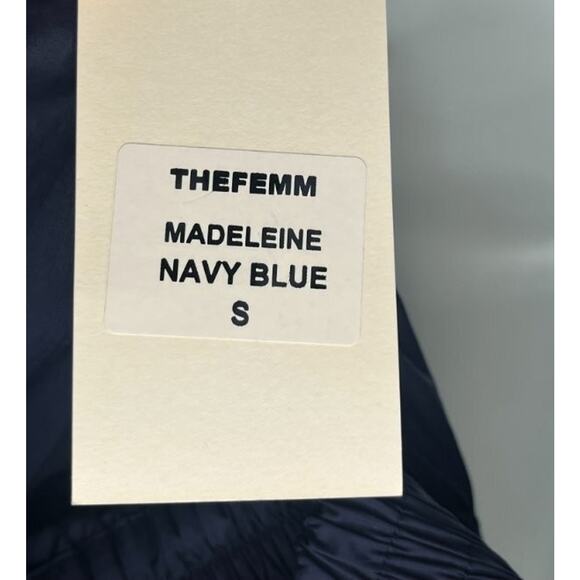 THE FEMM Sz S Small Navy Madeleine Dress Sundress NWT - Picture 4 of 11